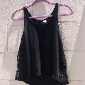 Black tank top w. Side lace